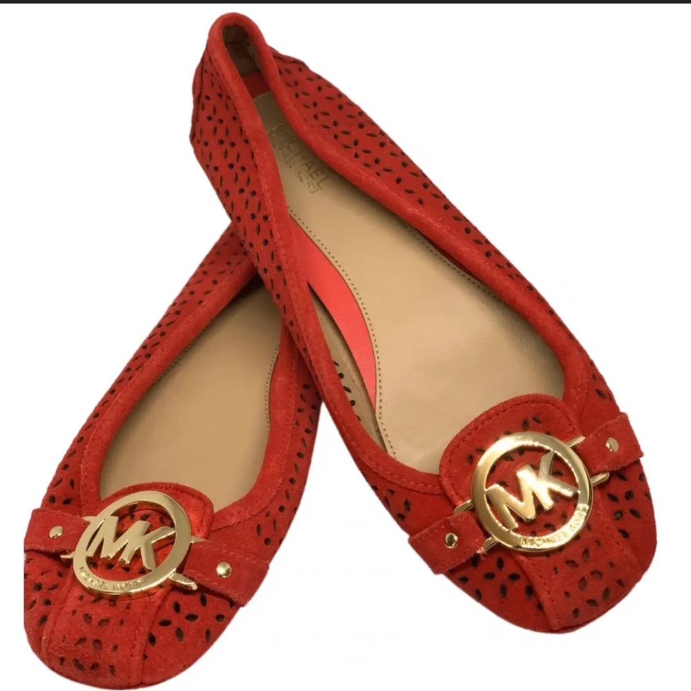 Orange Michael Kors Loafers/Moccasin 
Size 11